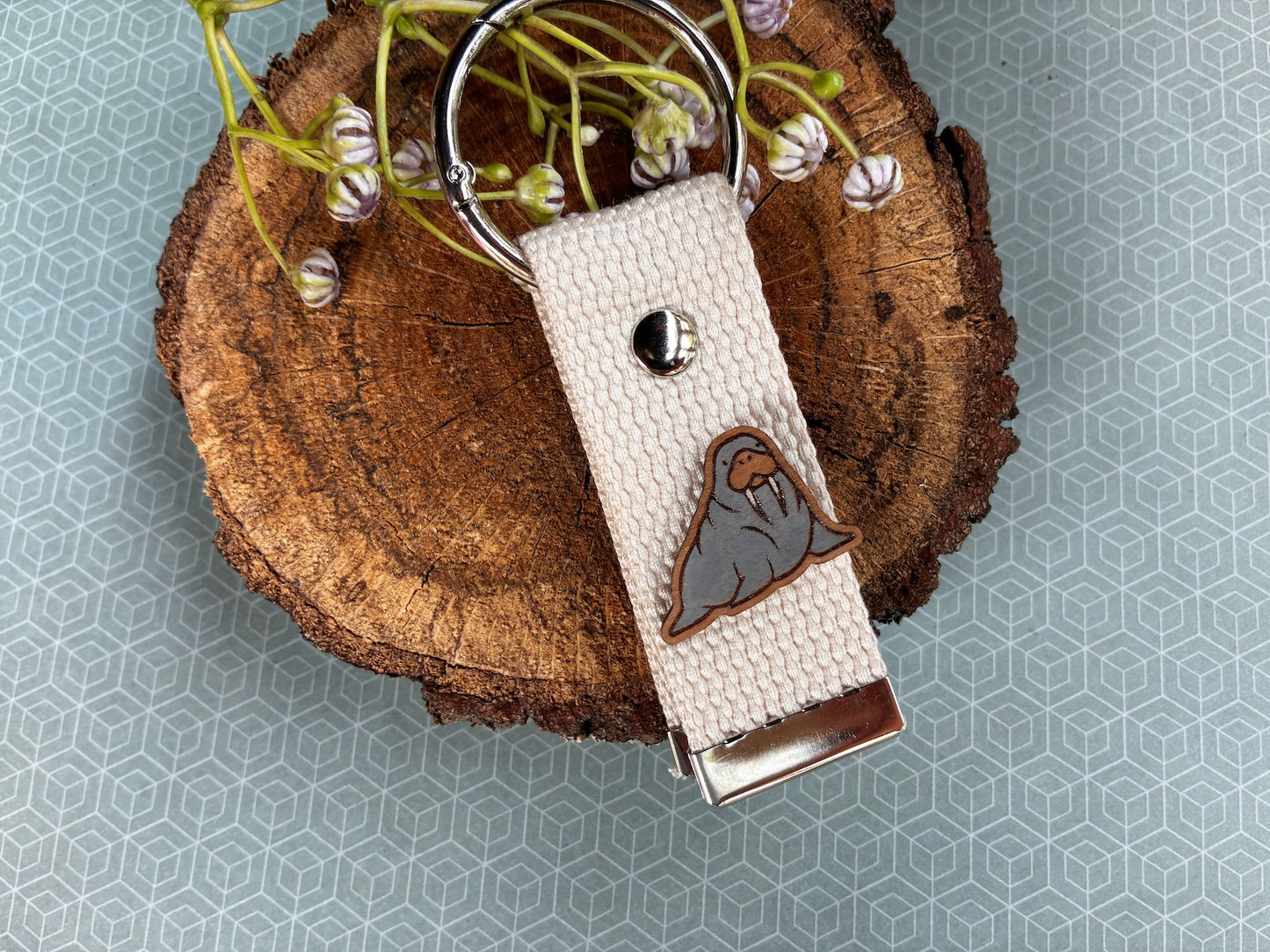 Handmade Wooden Walrus Lapel Pin