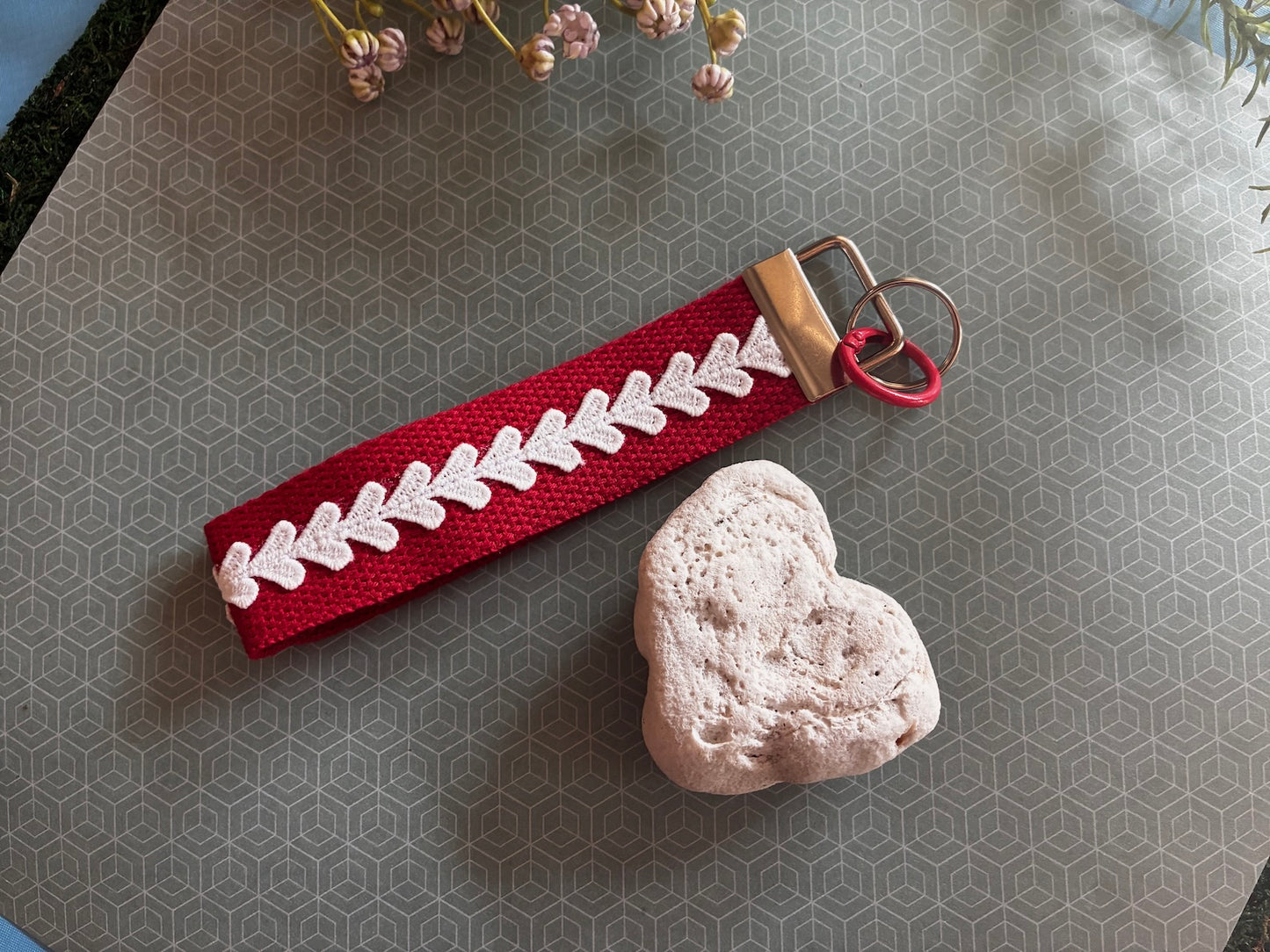 Swedish Heart Wristlet Keychain