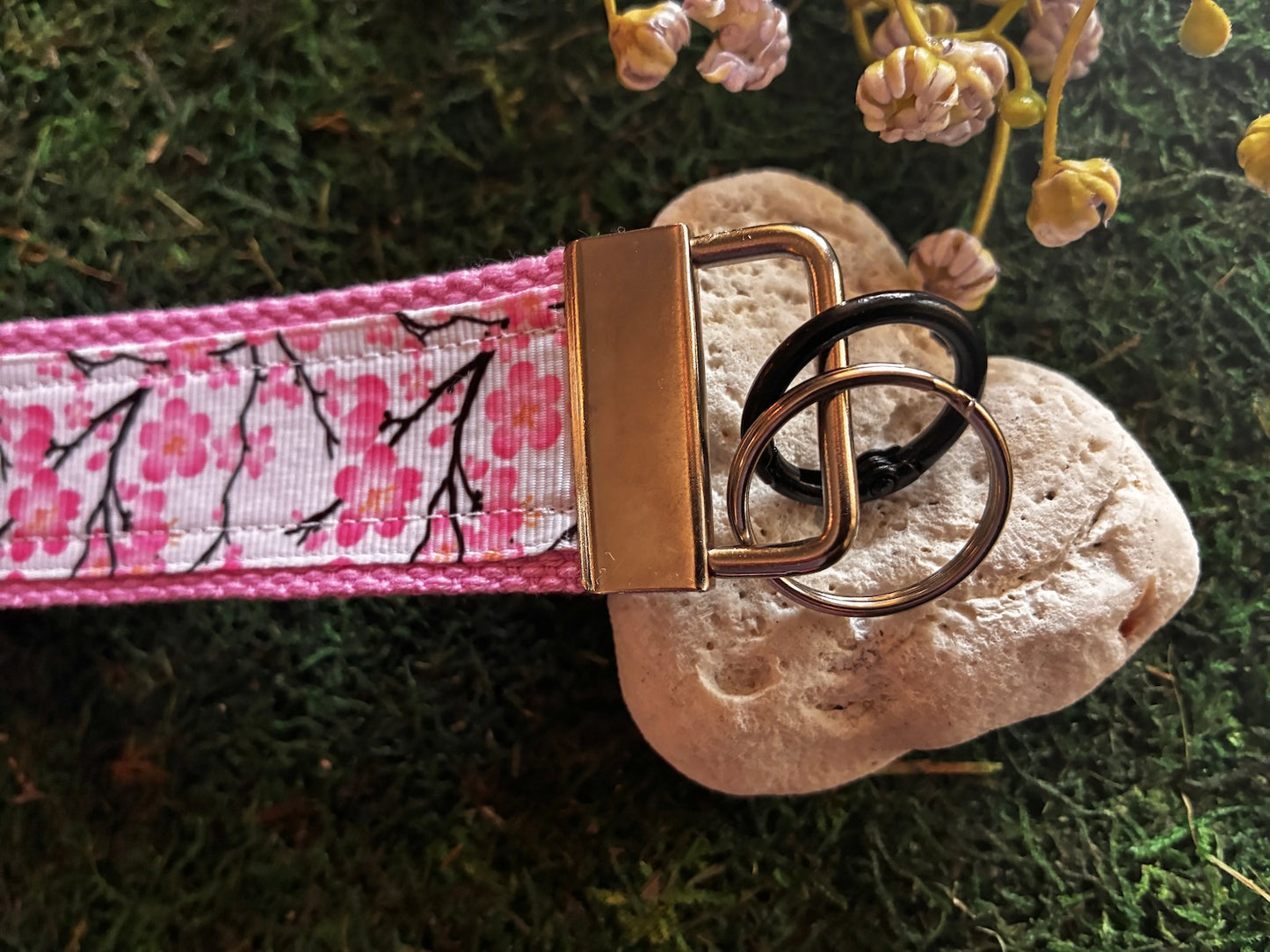Cherry Blossom Wristlet Keychain