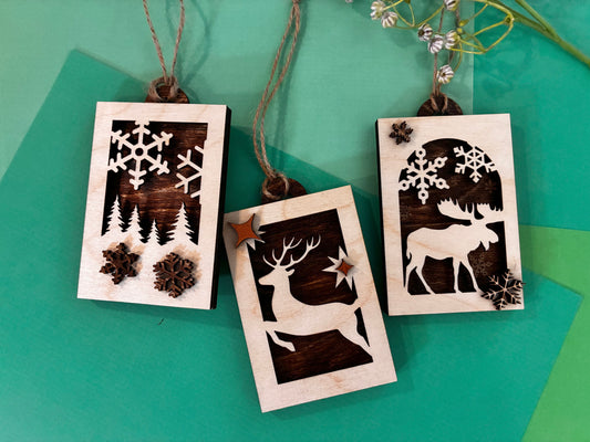 Handcrafted Reclaimed Wood Ornament & Gift Card Holder