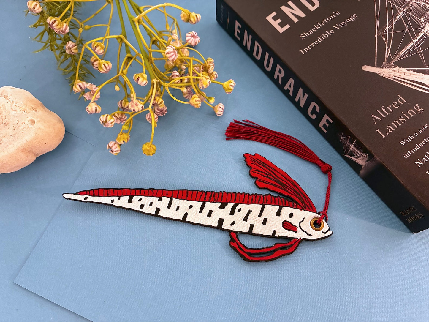 Hand-Painted Silver Oarfish Bookmark