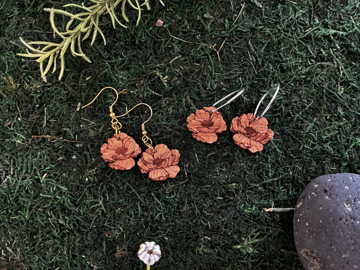 California Poppy Earrings