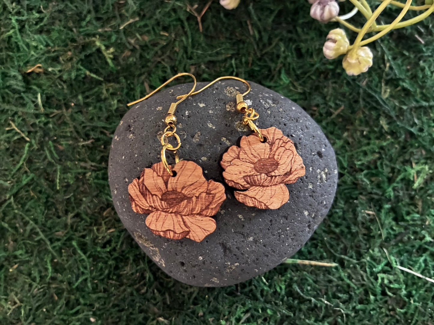 California Poppy Earrings