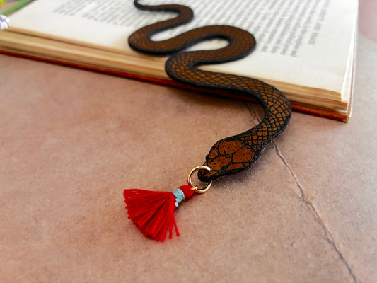 Snake Vegan Leather Bookmark